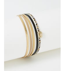 bracelet cuirs Artiste Black Léo Flowers for Zoe
