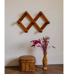 Porte-manteau mural en bois Max N°499- Produit chiné Debongout