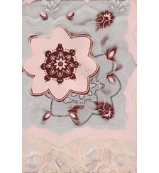 Foulard Imprimé Bordeaux En Soie Roi Maison 123