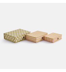 Lot de 3 boîtes de rangement gigognes, en carton La Redoute Interieurs