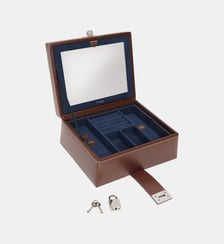 Boîte à bijoux moyen modèle en cuir Le Tanneur