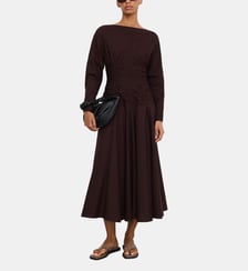 Robe midi à taille froncée Adolfo Dominguez