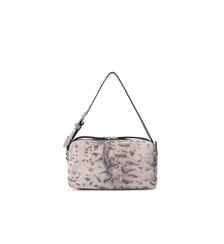 Sac boston à bandoulière moyen en daim embossé python Pinko