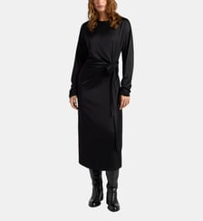 Robe lotus en satin de viscose stretch Momonì