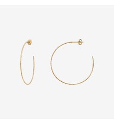 Boucles d'oreilles créoles petit modèle doré à l'or fin  disco Caroline Najman