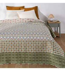 Dessus de lit matelassé coton, imprimé La Redoute Interieurs