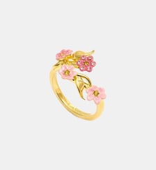 Bague ajustable fleurs de jasmin roses Les Néréides