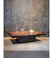 Table basse en ronce de noyer Léonie N°1152- Produit chiné Debongout