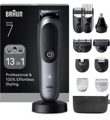 Tondeuse multi usages AIO7560, 14 hauteurs de coupe, précision 0,5 mm, autonomie 120 mn Braun