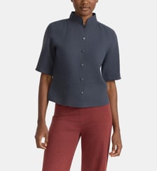 chemise Ginette en lin gris anthracite Agnès b.