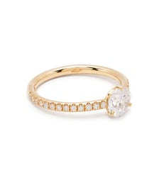 Solitaire Absolu.e 1 carat pavé Loyal.e Paris