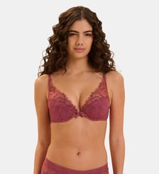 Soutien-gorge push-up décolleté plongeant - Rose Santal Simone Pérèle