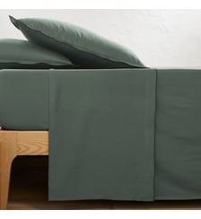 Drap plat en satin de coton lavé, 118 fils La Redoute Interieurs
