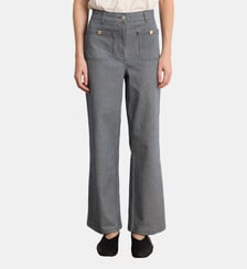 Jean droit en denim à rayures - BERTA Pablo