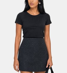 T-shirt col rond ajusté en coton The Kooples