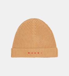 Bonnet côtelé avec logo Marni