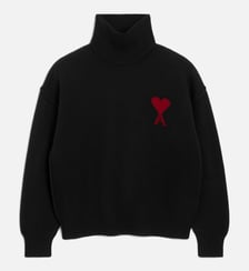 Pull Col Cheminée Ami De Coeur En Laine unisexe AMI Paris