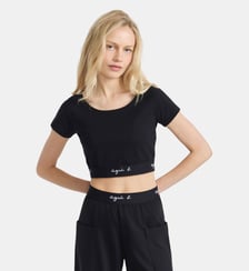 brassière Chic en coton noir Agnès b.