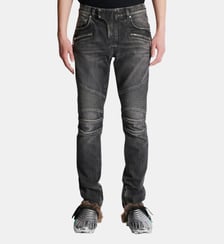 Pantalon biker slim en denim Balmain