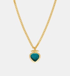 Collier pendentif poire   doré à l'or fin - Bysance Satellite