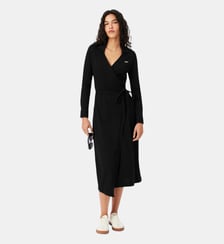 Robe cache-cœur slim fit col polo Lacoste