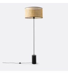 Lampadaire métal fer et cannage La Redoute Interieurs