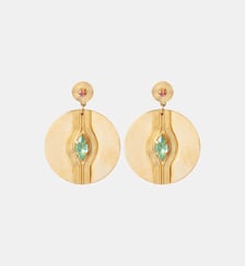 Boucles d'oreilles tiges percées   - Soleil Satellite