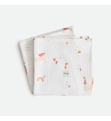 Lot de 2 maxi langes imprimés, en gaze de coton La Redoute Interieurs