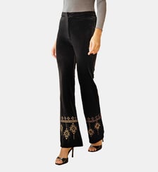 Pantalon flare imprimé broderie PALMERA La Petite Etoile