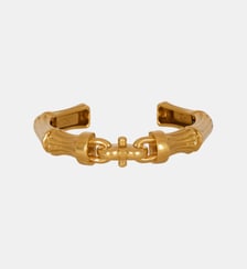Bracelet Sync façon bambou en laiton Balmain