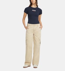 Pantalon cargo droit en coton Guess Jeans