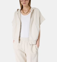 Sweat oversize à manches courtes et capuche - MILENE Gerard Darel