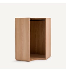 Élément penderie d'angle, pour dressing modulable, en plaqué chêne AM.PM
