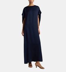 Robe sakari en viscose cady couleur uni Momonì