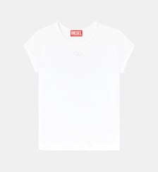 T-shirt avec logo découpé brodé Diesel