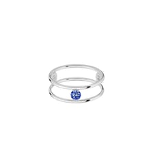 Bague HULA HOOP Solitaire - Saphir bleu 0,23ct - Or blanc 750‰ La Brune & La Blonde