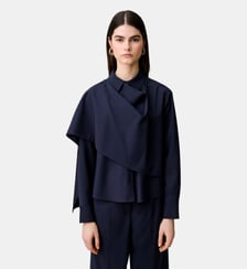 Veste laine mélangée châle Claudie Pierlot