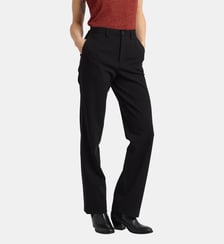 pantalon Smoking en viscose noir Agnès b.