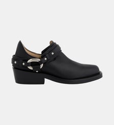 Bottines biker en cuir Rabanne