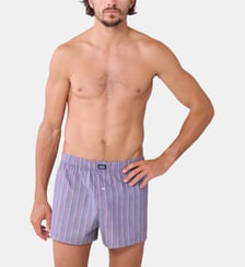 Caleçon à rayures noires en coton Le Slip Francais