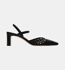 Oria - Slingback En Cuir Nappa Noir Parallèle