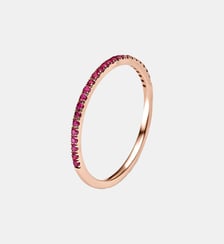 Bague en or rose 9K avec rubis roses Aristocrazy