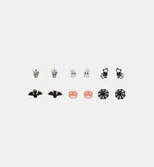 Set de 6 paires de puces d'oreilles Halloween Balaboosté