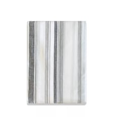 Drap plat pur coton lavé tissé teint rayé anthracite noir Portland granit Garnier Thiebaut