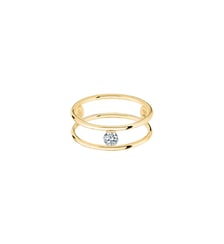 Bague HULA HOOP Solitaire - Diamant 0,20ct - Or jaune 750‰ La Brune & La Blonde