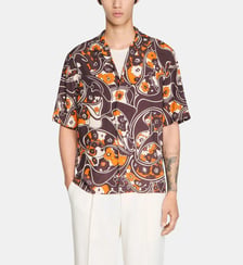 Chemise fluide imprimé col requin Sandro