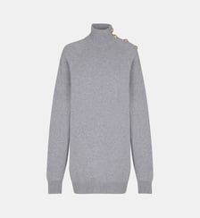 Robe-pull courte en cachemire Balmain