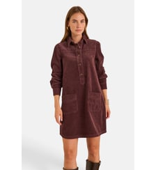 Robe Droite En Velours De Coton Aubergine Parme Maison 123