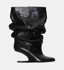 Bottines No Wedge en cuir texturé Balmain