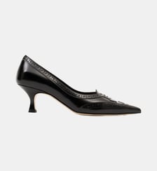 Andrew - Escarpins En Cuir Brossé Noir Parallèle